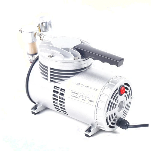 Futchoy Oilless Diaphragm Vacuum Pump 1 / 6HP 20-23L/min 1450/1700r.p.m Oil Free Vacuum Suction Pump for Food Packaging Handicrafts