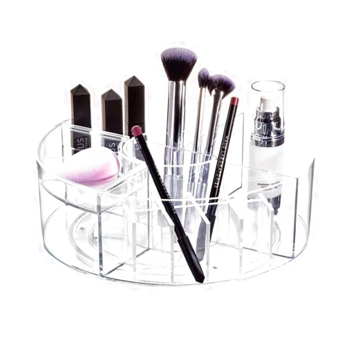InterDesign iDesign The Sarah Tanno Collection Lazy Susan Spinning Cosmetic Organizer, Clear 7.7