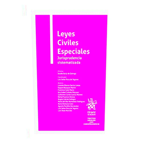Spanish Edition by Ángela Galván Gallegos (Author), Raquel Blázquez Martín (Author), Nuria Orellana Cano (Author), Luis Shaw Morcillo (Author), Rafael Fuentes Devesa (Author), Francisco Cano Marco (Author), María del Mar Hernández Rodríguez (Author), Agustín Pardillo Hernández (Author), Ana Isabel Collado Márquez (Author), Luis Seller Roca de Togores (Author), Jacobo Barja de Quiroga López (Author), Leandro Blanco García-Lomas (Author), Guillermo Cortés García-Moreno (Author) & 10 more Format: Kindle Edition Leyes civiles especiales con Jurisprudencia Sistematizada (Textos Legales) (Spanish Edition)