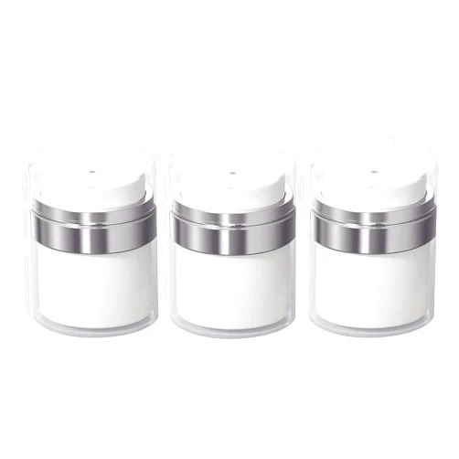 XAOUS Cream Jar Vacuum Bottle,Thicken Small Empty Airless Cosmetic Container Lotion Dispenser With Pump -Travel Containers For Creams, Gels & LotionsLeak Proof, Bottles Toiletries Cosme,0.5oz