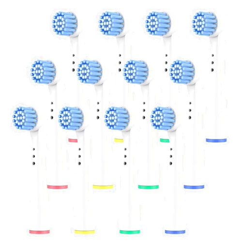Safcare Sensitive Gum Care Replacement Brush Heads, Pack of 12 Professional Electric Toothbrush Heads Compatible with Oral b Braun Electric Toothbrush (12 Pack)