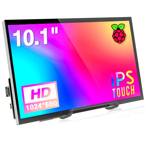 HAMTYSAN 10.1 Inch Raspberry Pi Touchscreen Monitor, 16:9 IPS LCD Display FHD 1024×600 Portable HDMI Monitor, Compatible with Raspberry Pi/Jetson Nano/Laptop/PC/Wins 11/10/8/7, Driver Free