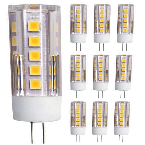 Lumina Lighting® G4 3W LED Bulb (10 PACK) 3W Bi-Pin LED Light Bulb Landscape Light Bulb, NonDimmable, Shatterproof, Dustproof - AC/DC 12 Volt 3000K Warm White, 270 Lumens | G4 3W LED