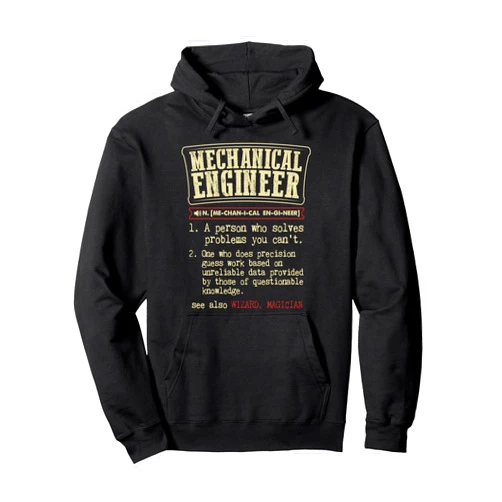 Mechanical Engineer Funny Apparel Mechanical Engineer Gift Funny Dictionary Definition Pullover Hoodie
