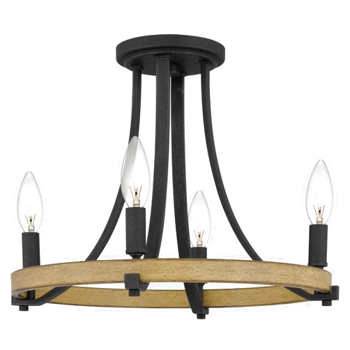 Quoizel CMS1716GK Colombes Farmhouse Medium Semi-Flush Mount Ceiling Light, 4-Light 240 Total Watts, 12