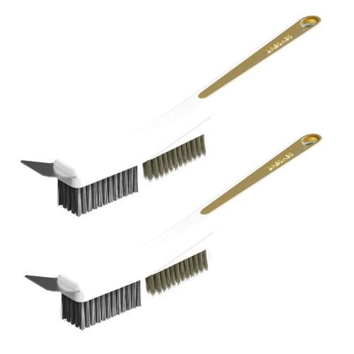AINTXT Wire Brush Set,Multi-Useful Cleaning Brush Nylon Wire Brush for Cleaning Rust,Welding Slag,Paint and Dust (2)