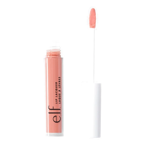 e.l.f. Lip Lacquer, Nourishing, Non-Sticky Ultra-Shine Lip Gloss With Sheer Color, Infused With Vitamins A & E, Vegan & Cruelty-Free, Whisper Pink