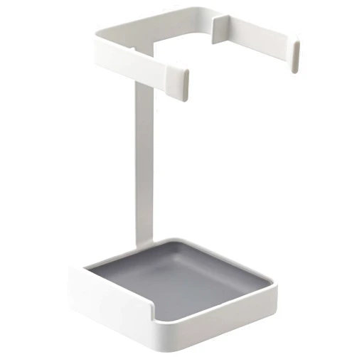 Yamazaki Home Ladle Holder-Lid Stand For Utensils In Kitchen,, Steel, Water Resistant, No Assembly Req., White