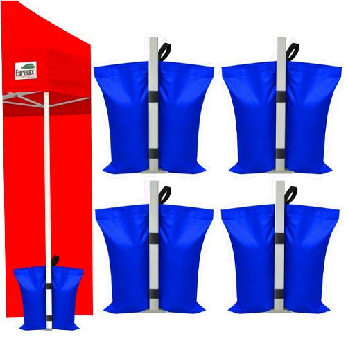 Eurmax USA Canopy Weight Bags Equipment Bags for Pop up Canopy Tent, Sand Bags for Instant Outdoor Sun Shelter Canopy Legs,Sandbag without Sand,Set of 4（Blue）