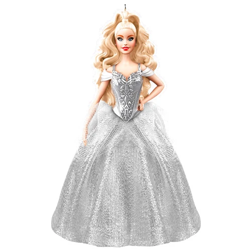 Hallmark Keepsake Christmas Ornament 2021, White Holiday Barbie Doll