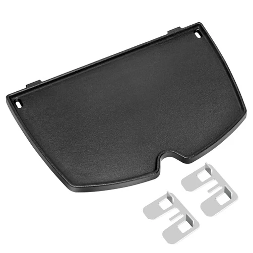 Utheer 6558 Cast Iron Griddle, 6558 Grill Parts Cooking Griddle for Weber Q100 Q120 Q140 Q1000 Q1200 Q1400 Series Gas Grills, 12.6 x 8.6 inch, for Weber q1200 griddle