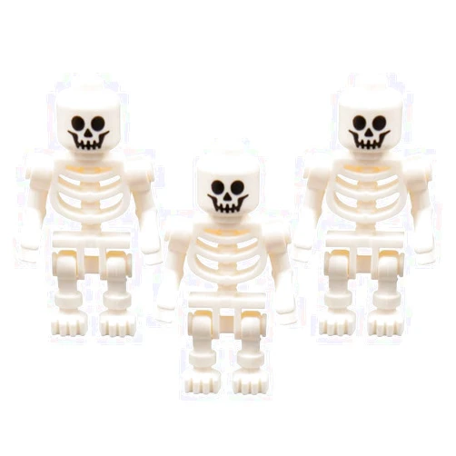 Booster Bricks Lego 3 Skeleton MINIFIG LOT Spooky Halloween Minifigure Castle Pirate Ghost