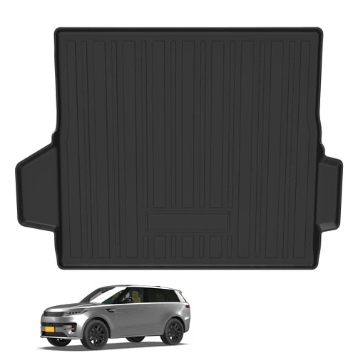 Elsetyler Custom Fit for Cargo Liner 2023-2025 Land Rover|Range Rover Sport Behind The 2nd Row - Black TPE All Weather Heavy Duty Waterproof Rear Cargo Tray Trunk Floor Mat Protector