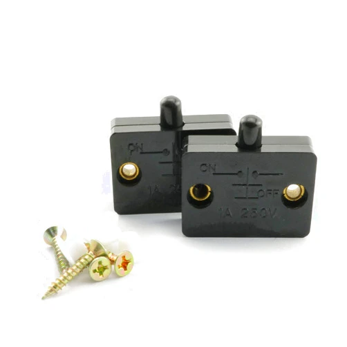 RuiLing 2-Pack Lamp Switch for Cabinet Wardrobe Drawers Light,Open On Close Off Ultrathin Touch Switches (Black)