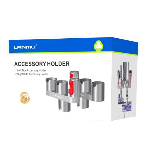 LANMU Accessory Holder Compatible with Dyson V15 V12 V11 V10 V8 V7 Outsize Gen5 G5 Cordless Stick Vacuum, No-Drilling Docking Station Attachments Organizer Accessories Storage Rack