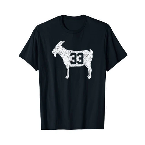 Official GOAT 33 Black Unisex-Adults and Kids Vintage Bird T-Shirt