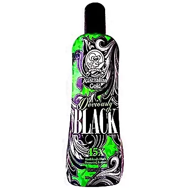 Australian Gold Deviously Black 45X Dark Bronzer Indoor Tanning Bed Lotion 8.5 Oz/ 250 Ml
