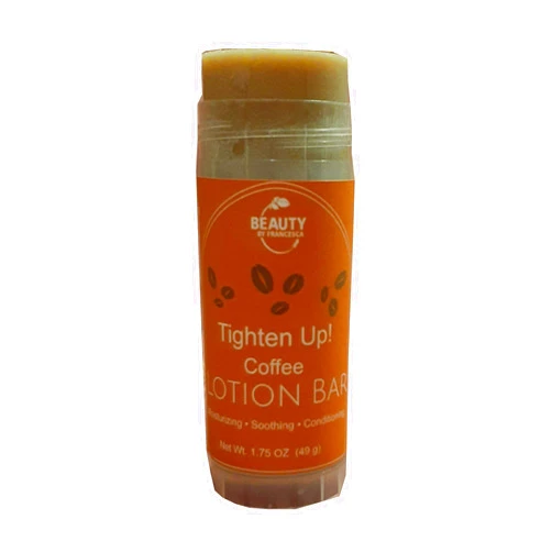 Beauty By Francesca Handmade Tighten Up! Coffee Lotion Bar 100% All Natural, Organic Ingredients Regenerating and Moisturizing for Dry and Sensitive Skin, 1.75 oz