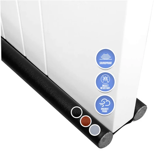 Arrowzoom 1 Door Bottom Sealing Strip Draft Stopper PRO Cotton Foam Leather Water Resistant Energy Saving Weather Stripping Seal Block Outside Noise Dirt Dust Black 36.6 x 4 x 1 inches AZ1260