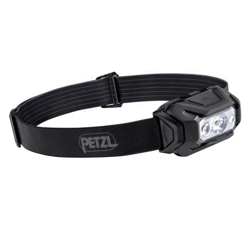 PETZL ARIA 2 RGB, Compact, Durable, Waterproof headlamp with White, red, Green and Blue Modes, 450 lumens, Black/Yellow