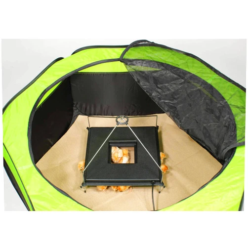 Incubator Warehouse Insta Brooder™ with Vrooder™ Heater Plate - Chicken Pop Up Playpen with Removable Mesh Top - Portable and Foldable Chicken Pen - Indoor Brooder Box for Chicks (36 x 36 x 18 inches)