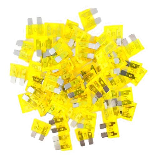 Fuselechada (40Pcs) 20 Amp Standard Automotive Fuse, 20A 12V 24V 32V Car Blade Fuses ATO APR ATS for Car/RV/Truck/SUV/Motorcycle/Boat
