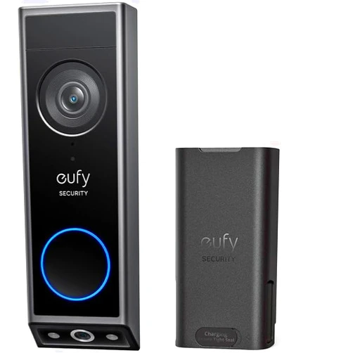 eufy Security Video Doorbell E340, Extra Rechargeable Battery Pack with USB-C, 2K Full HD, Dual Cameras, Long-Lasting Backup Power, Color Night Vision, Quick-Release Battery Pack, No Monthly Fee