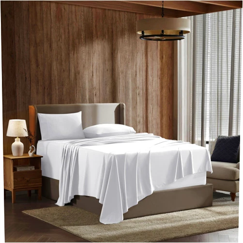 Nestl Full Size Sheet Sets - 4 Piece Full Size Sheets, Deep Pocket, Hotel Luxury, Extra Soft, Breathable and Cooling, White Bed Sheets for Full Size Mattress