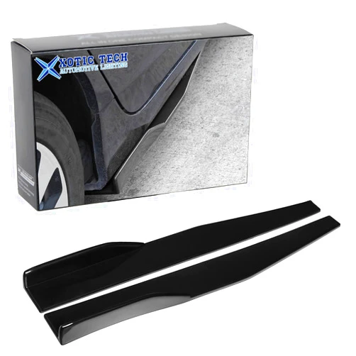X xotic tech Xotic Tech Universal Car Side Skirt Rocker Panel Extension Left/Right Lower Side Skirts Splitters Diffuser Winglet Wings Body Kit Fits Universal Vehicles 29
