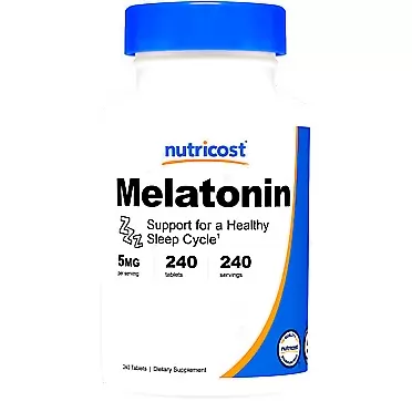 Nutricost Melatonin 5mg, 240 Tablets - 5mg Per Serving, Non-GMO, Gluten Free