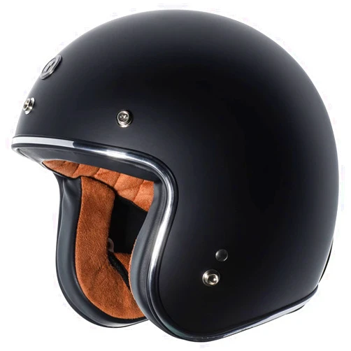 TORC T50 Route 66 3/4 Open Face Helmet (Flat Black, Large)