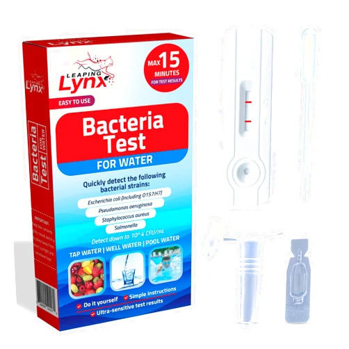 Leaping Lynx Coliform Bacteria Water Test Kit for Drinking Water, Detects E. coli, Salmonella, & More - Easy Home Water Test with Results in Minutes for Coliform Bacteria in Well Water, Pool Water, Drinking Water