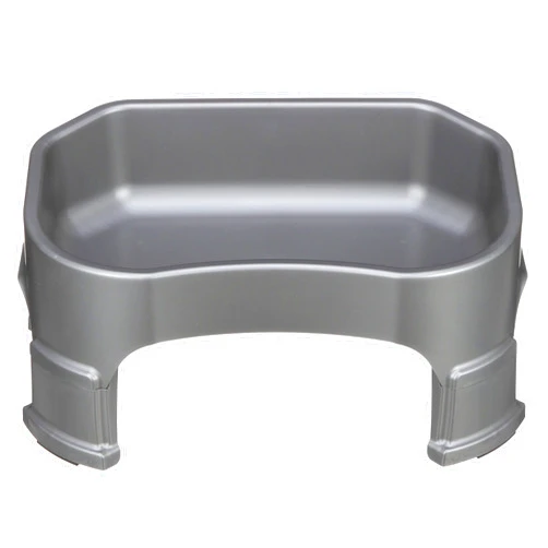 Neater Pet Brands Big Bowl with Leg Extensions Huge Jumbo Trough Style Dog Pet Water Dish (1.25 Gallons, Gunmetal)