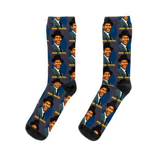 DGXMONO Unisex Socks Frank Sublimation Sinatra Polyester Frank Unique Sinatra Birthday Spandex Socks For Men Women Sport Running, 10-13
