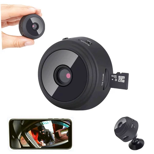 Caroni Tech Mini Spy Hidden Camera Wireless | Discreet Camera | Small Wireless Portable Security Camera | Indoor Covert Security Camera Full HD | Mini Spy Camera 1080p | WiFi Nanny Cam with App 1080p