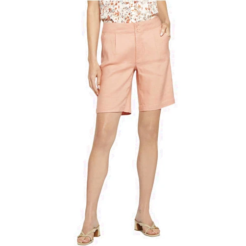 NYDJ Women's Petite Modern Bermuda Shorts In Stretch Linen Twill
