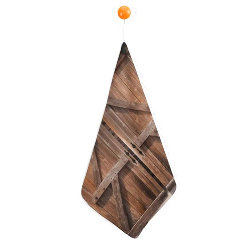 LFDSEPYM Vintage Wooden Barn Door Hand Towel Cleaning Towels Washing Towels Dish Cloths Quick Dry Dishcloths Soft Absorbent Dish Towels for Bathroom Kitchen 11.8''x11.8''