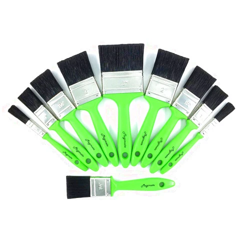 Magimate Paint Brushes Set for Furniture, Fences and Wall Trim, Polyester Bristle Paintbrush, Household Clean Brush Green