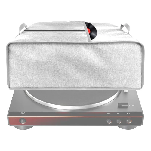 Kingshion Turntable Dust Cover, Record Player Protective Case Compatible with Audio-Technica AT-LP60X and AT-LP60XBT Turntable Record Player Protector, Dust and Scratch Proof - Light gray