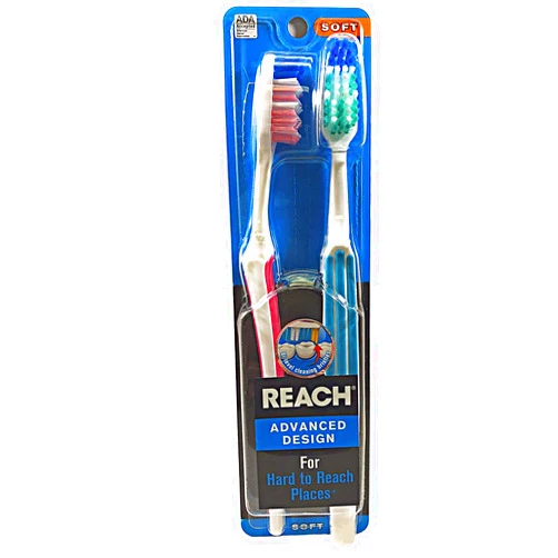 REACH Advanced Design Toothbrushes Soft Full Head Value Pack 2 ea