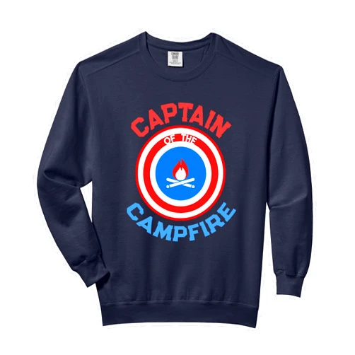 Funny I'm Camp Director That's Why Camping King CAPTAIN of the CAMPFIRE Hiking Outdoor Hero Comfort Colors Adult Sweatshirt