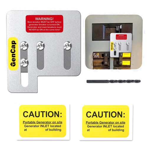 GenCap Generator Interlock Kit Compatible with Square D QO or Homeline 150 or 200 amp panels, for Safe Usage of Portable Power During Outage