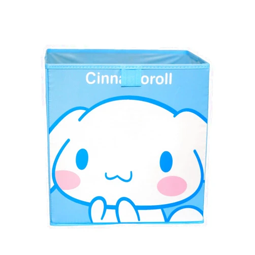 LokDra Big Cartoon Cute Collapsible Storage Bin Kawaii Foldable Baskets Cube Box Organizer Kiity Melody Room Decor Office Desk Room Decoration Gifts (Blue)