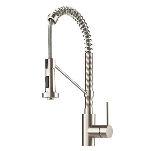 KRAUS Bolden Commercial Style 2-Function Single Handle Pull Down Kitchen Faucet in Spot-Free Stainless Steel, KPF-1610SFS