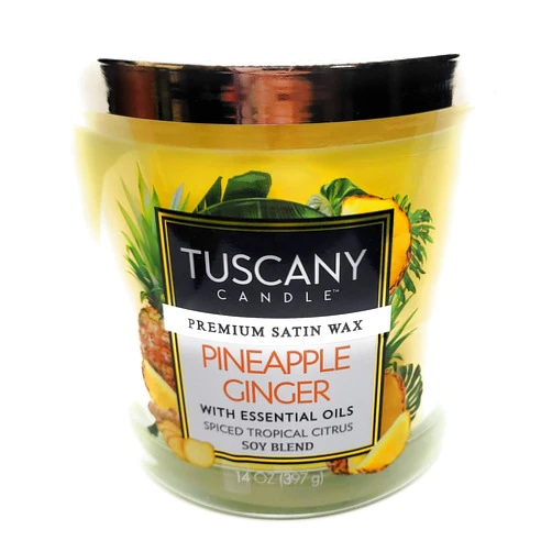 Tuscany Candle Pineapple Ginger Premium Satin Wax Scented Candle