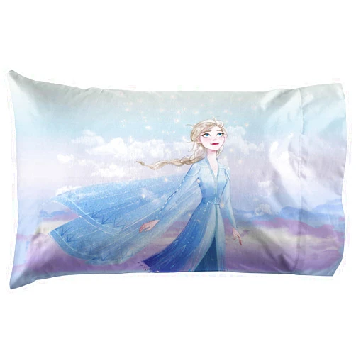 Jay Franco Disney Frozen Sisters 1 Single Reversible Pillowcase Features Elsa & Anna - Double-Sided Kids Super Soft Bedding