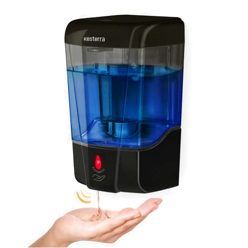 KESTERRA Automatic Soap Dispenser, 21oz/600ml Capacity Battery Powered Simple Human Soap Dispenser Automatic. Touchless soap Dispenser for Offices Home Kitchen Bathroom Hotel Restaurant Commercial. Black