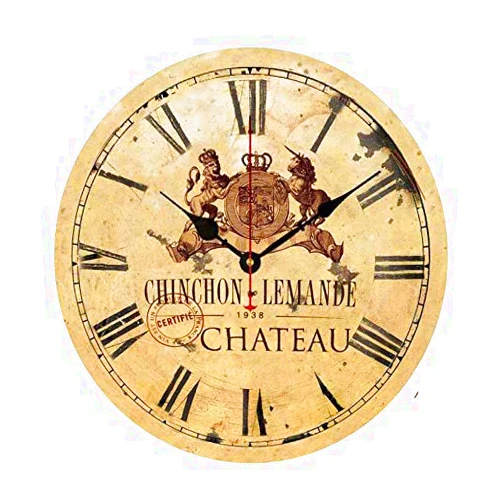Moonluna Chinchon Lemande Wall Clock Decorations for Living Room Large Silent Hanging Wooden Clock 16 inch
