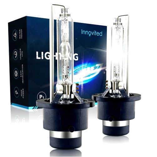 Innovited D2S HID Xenon Headlight Bulbs 6000K Cool White High Low Beam 66040 66240 85122,etc Replacement Bulb - Pack of 2