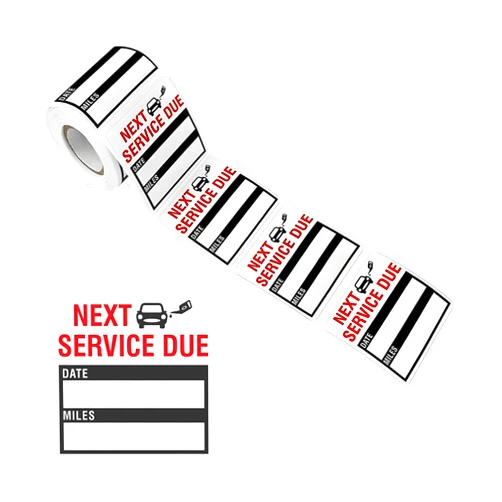 BELOMI 150PCS Car Oil Change Stickers, 2 * 2 Inch Next Service Due Labels for Window Windshield, Service Reminder Decal with No Residue, Universal for Vehicle, Truck, and More